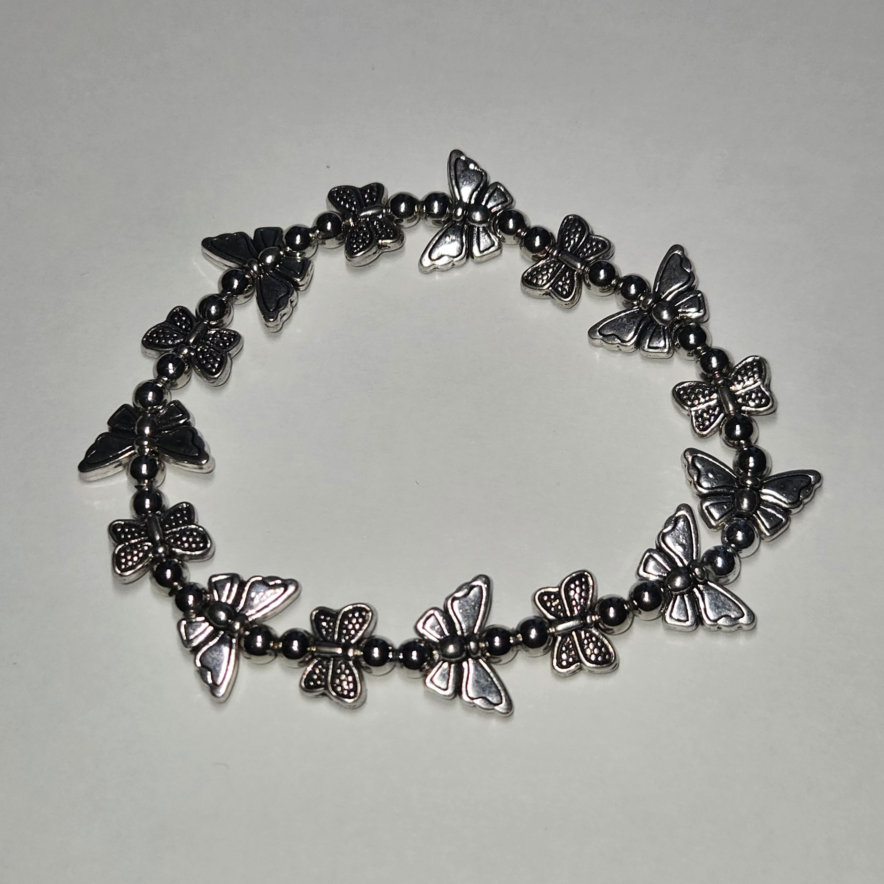 Chic Silver Butterfly Bracelet